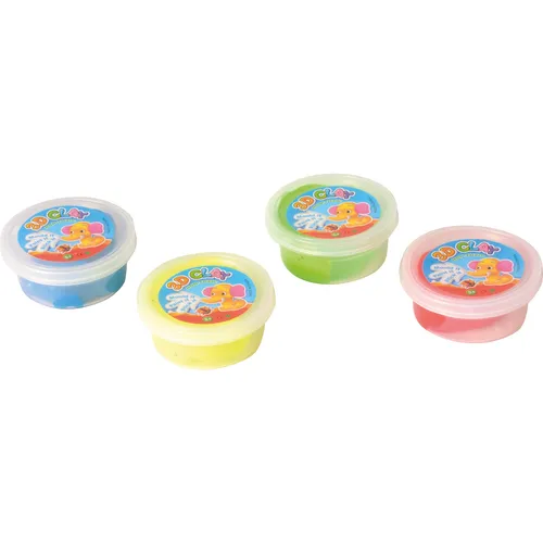 EDUPLAY 130257 Hüpfknete, Knetkugel Ø 3 cm, 4-teilig (Farbe zufällig, 1 Set)