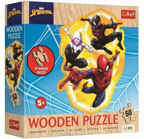 Puzzle drewniane 50 SpiderMan gotowy w akcji TREFL Trefl 5900511202809