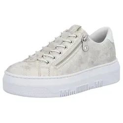 Rieker Plateausneaker Slip-On Sneaker, offwhite metallic in beige von Rieker