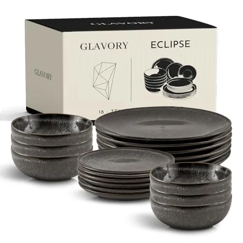 Glavory Geschirr-Set Eclipse in schwarz von Glavory