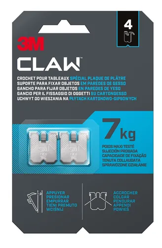 Gipskartonhaken 7kg 3PH7-4WMR aus Stahl in grau von 3M CLAW