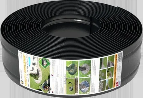 Produktbild AMISPOL Elastische Rasenkante Kunststoff schwarz 12 m (125/4 mm)