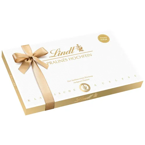 Lindt Pralinés Hochfein 200g - Festliche Köstlichkeit - Schokoladenbonbons & Pralinen, exquisite Pralinenmischung aus Deutschland, ideal als edles Geschenk zu Weihnachten.