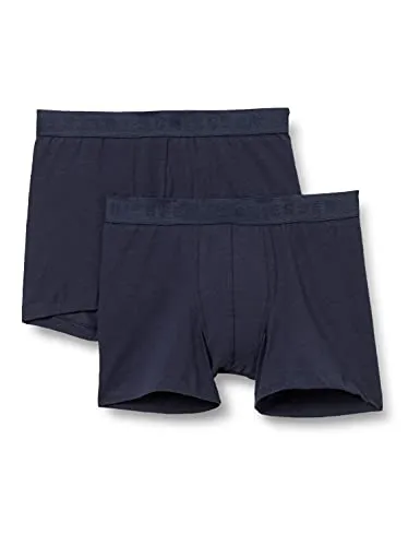 Schiesser Jungen 2 Pack Unterwäsche Boxershorts - 95/5 Organic Bio Baumwolle Größe 140 Bis 176, Nachtblau_173534, 140 EU
