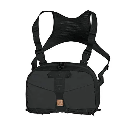 Helikon Tex Chest Pack Numbat - Outdoor Brusttasche für Wanderer - Praktische Brusttasche in Schwarz aus robustem Nylon, ideal für Outdoor-Aktivitäten und Wanderungen. Perfekte Organisation für Ihre Essentials.