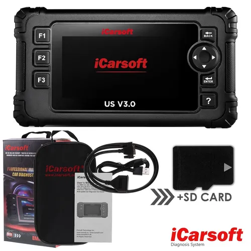 iCARSOFT US V3.0 OBD Scanner für US-Fahrzeuge Ford - OBD-Scanner für US-Fahrzeuge mit umfassenden Funktionen und 2 Jahren Garantie, ideal für präzise Fahrzeugdiagnosen.