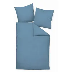 Janine Bettwäsche Piano, Blau, 135x200 cm in blau von Janine