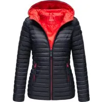 MARIKOO Damen Steppjacke B857 - Übergangsjacke mit Kapuze - Funktionsjacke von Marikoo, hochwertig verarbeitet, ideal für den Frühling, mit weichem Obermaterial und praktischen Reißverschlusstaschen.