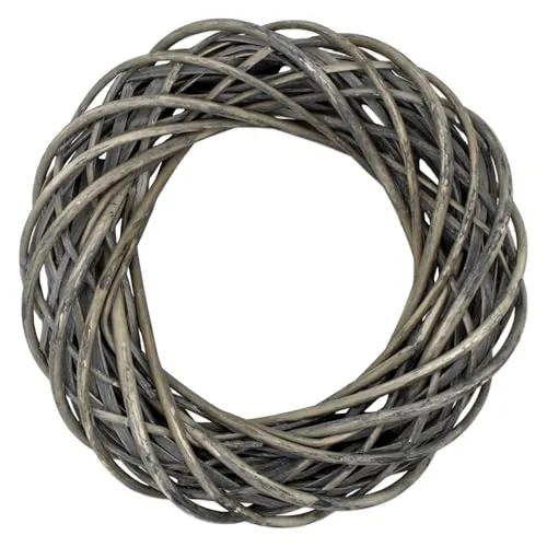 Deko Weidenkranz grau von Spetebo