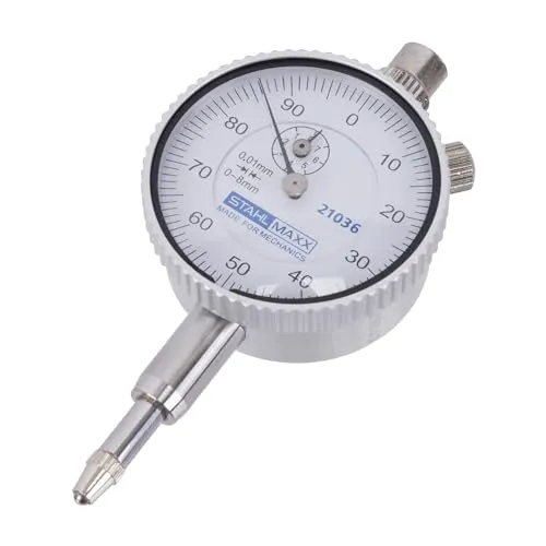 Messuhr 0,01/0-8mm Einspannschaft 8mm H6 Mini-Messuhr Ø 41mm Messtaster