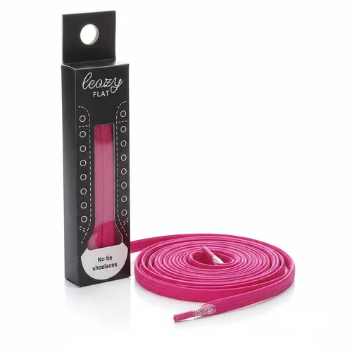 leazy flat Schnürsenkel, Neonpink, S: Bis 4 Ösen pro Seite, 1 Paar