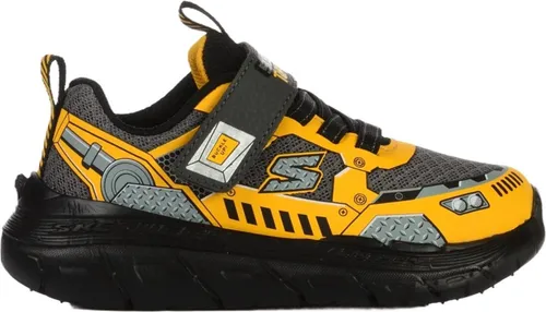 Skechers WIP 402303N-CCYL in Charcoal Synthetic / Textile / Yellow Trim color size 22