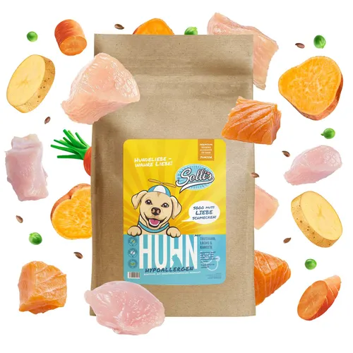 Sollis getreidefreies Trockenfutter für Welpen - Huhn - Tierärztlich - Bedarfsdeckend