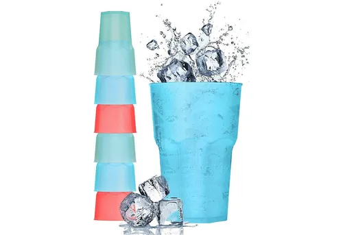 astor24 Kinderbecher 12er Set Trinkbecher 480 ml Kunststoff Cocktail Kinderbecher XXL, 6-tlg., Mehrwegbecher Unzerbrechlich