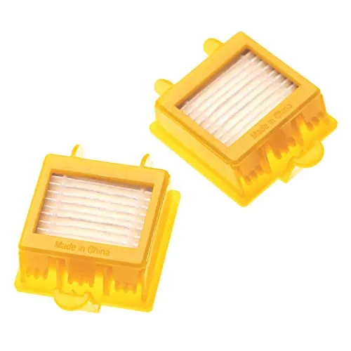 vhbw 2X Staubsaugerfilter kompatibel mit iRobot Roomba 750, 720, 700, 770, 760, 772e, 772, 774, 765, 775 Pet Staubsauger - HEPA-Filter Orange Weiß