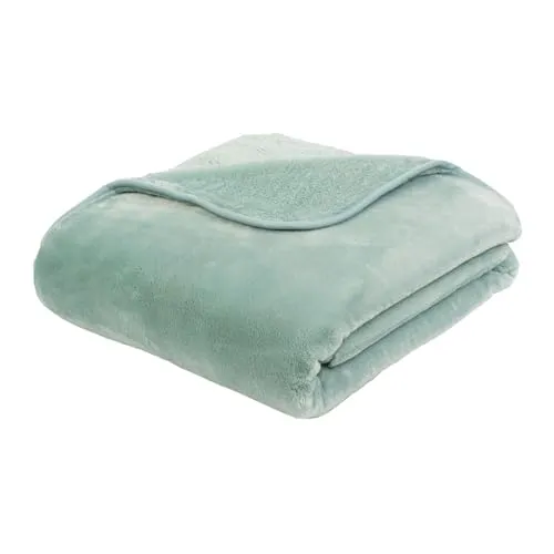 liebling Kuscheldecke Cashmere Feeling 220 x 240 cm, Aqua, Premium Sofa Decke, Dicke warme Wohndecke, 500 gr. / m²