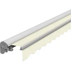 Eclipse Standard Halbkassettenmarkise 4x3 m in Beige - Hochwertige Halbkassettenmarkise mit UV-Schutz und wasserabweisendem Tuch. Stufenlos verstellbarer Neigungswinkel und einfache Montage für optimalen Sonnenschutz.