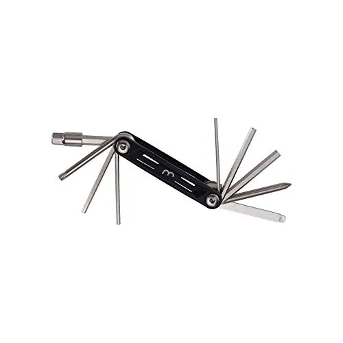 BBB Cycling MaxiFold Fahrradreparatur-Werkzeugsatz Mini-Set Multifunktionales 10-in-1-faltbares Multitool-Aluminium Small BTL-141S
