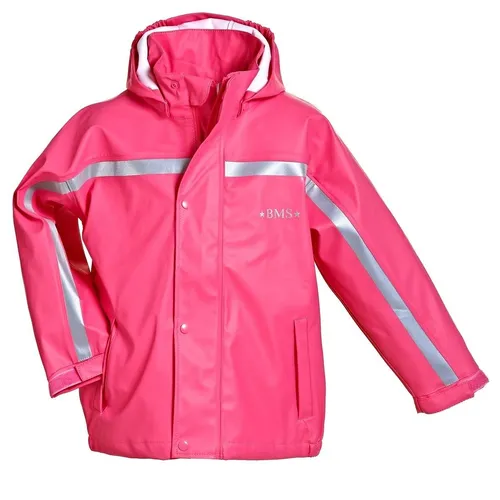 BMS Buddeljacke für Kinder, 100% wasserdichte Regenjacke in Pink, Größe 74