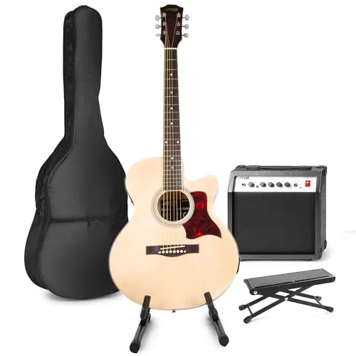 MAX ShowKit Elektrische Akustikgitarre, Akustische E-Gitarrre Set