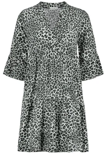 DENIMFY Sommerkleid Damen Knielang A Linie DFFrida - Freizeitkleid für Damen aus 100% Viskose, luftiges Tragegefühl und bequeme A-Linie Passform für vielseitige Kombinationsmöglichkeiten.