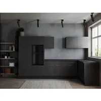 Respekta Eckküche Oliver – Grau, Metall, 2 Schubladen in grau von Respekta