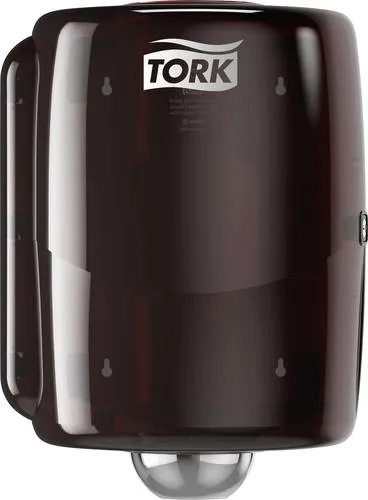 TORK Putztuchspender Performance W2 653008 - Schwarz, Rot Kunststoff, immer frische Tücher griffbereit, ideal für gewerbliche Anwendungen