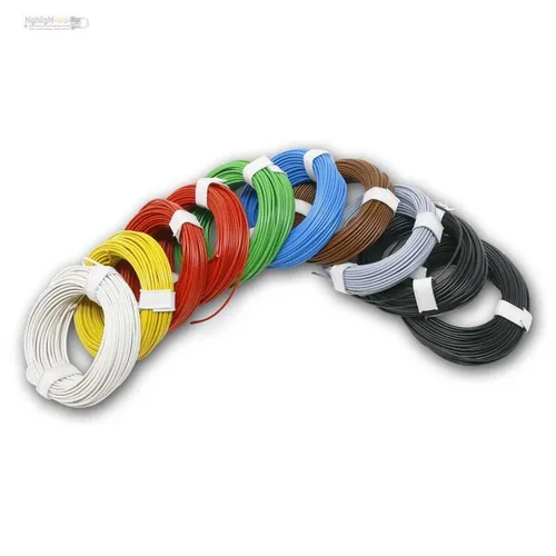100m Litze Set 0,14mm² – Vielseitige Kupfer-Schalt-Litze - Praktisches Sortiment mit 10 Farben à 10m für vielseitige Anwendungen in Audio, Automobil und Industrie. Ideal für kreative Projekte und Reparaturen.