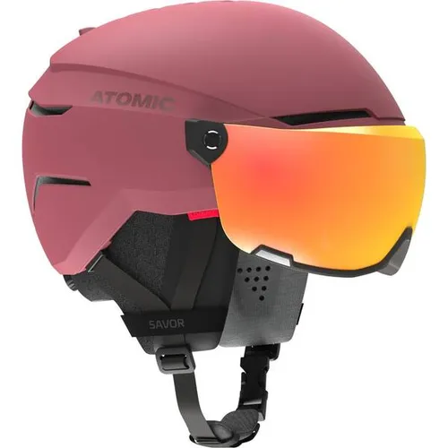 Atomic Savor Visor Stereo Skihelm maroon von Atomic