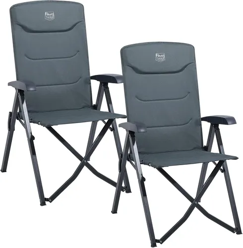 TIMBER RIDGE Faltbarer Campingstuhl 150kg - Camping-Stuhl mit verstellbarer hoher Lehne in 4 Positionen für maximalen Komfort, ideal für Garten, Balkon oder unterwegs. Kompakt und leicht, perfekt für jedes Abenteuer!