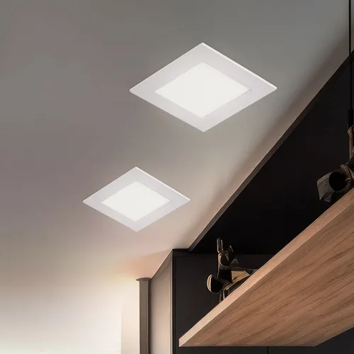 Deckenpanel Einbaupanel Deckenleuchte Einbaulampe LED weiß Alu eckig 2er Set