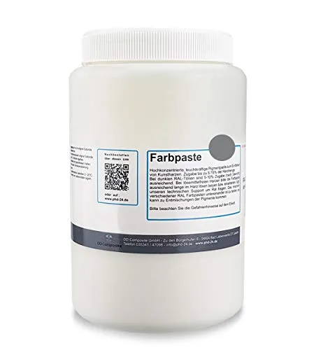 DD Composite Farbpaste 1kg staubgrau RAL 7037 Pigment hochkonzentriert für Kunstharze Epoxidharz Resin Polyesterharz Gießharz farbintensiv deckend