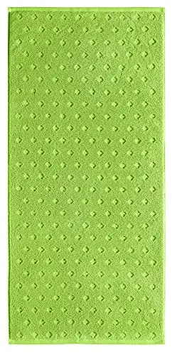 Erwin Müller Walk-Frottier Duschtuch Baden Baden apfelgrün Größe 70x140 cm - extra saugstark, schnell trocknend, samtweich, beidseitige Schlaufen