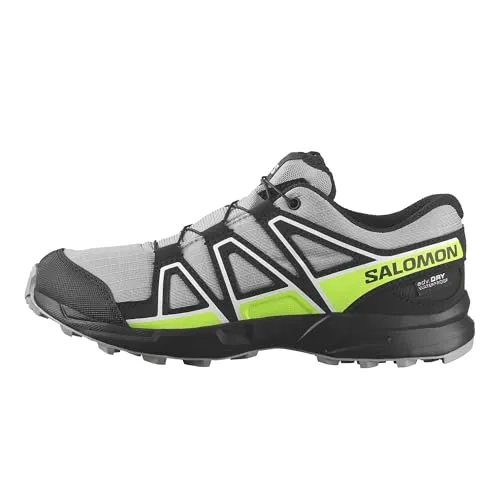 Salomon Speedcross WP Kinder Traillaufschuhe 33 - Grau - Laufschuhe für Kinder, wasserdicht und ideal für unwegsames Gelände, bieten optimalen Halt und Komfort beim Trailrunning.