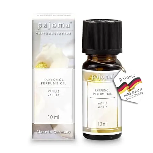 pajoma® Duftöl 10 ml, Vanille | feinstes Parfümöl für Aromatherapie, Duftlampe, Aroma Diffuser, Massage, Naturkosmetik | Premium Qualität