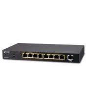 PLANET GSD-908HP Switch - 8-Port Gigabit PoE+ Switch mit 120 W PoE-Budget, ideal für Netzwerkinstallationen mit hoher Leistung und Effizienz.