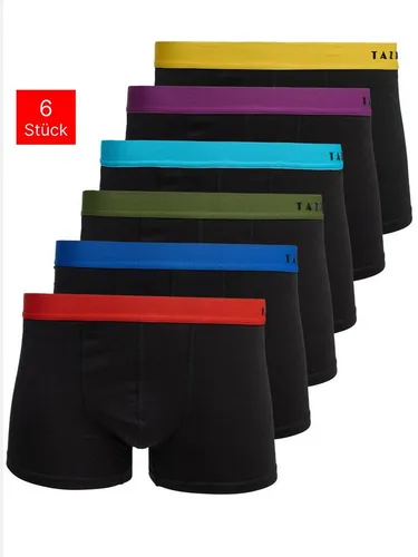 Tazzio Boxershorts 6er Pack BS1001 (Packung, 6-St., 6er-Pack) mit seitlichem Logoschriftzug am Bund