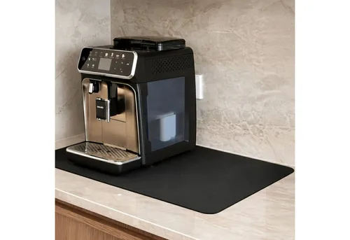 matches21 HOME & HOBBY Abtropfmatte Geschirr Abtropfmatte, in schwarz 40x60 cm, Saugstarke Spülmatte & Kaffeematte Leder-Optik