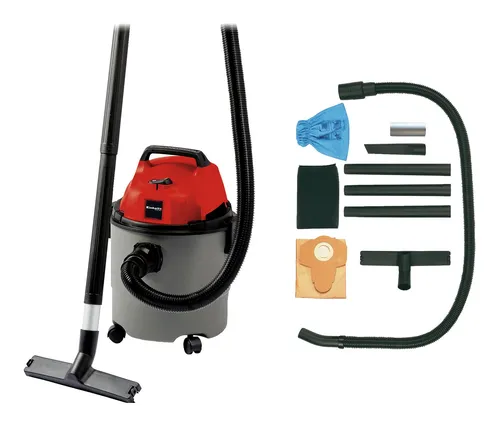 Einhell Nass-Trockensauger TC-VC 1815 - 1.250 Watt, 15 l Kunststoffbehälter, umfangreiches Zubehör und integrierter Blasanschluss für vielseitige Anwendungen