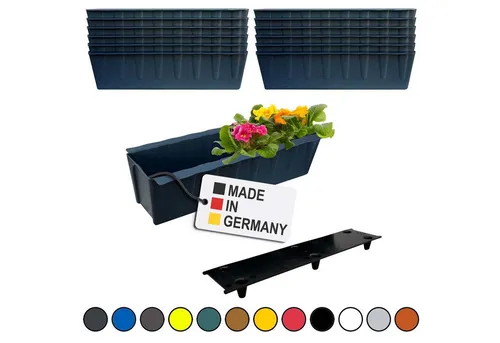 Blumenkasten Pflanzkasten 12er-Set Anthrazit von BURI