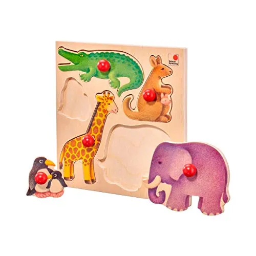 Selecta 62046 Zoo Holzpuzzle, 5 Teile