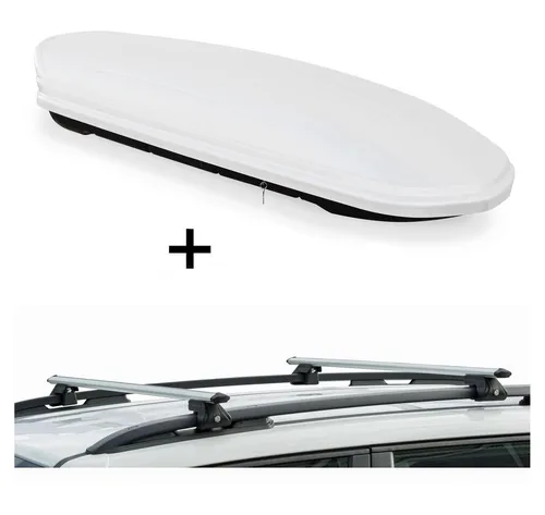 Skibox MAA460W mit Alu Relingträger für Ford Focus II SW