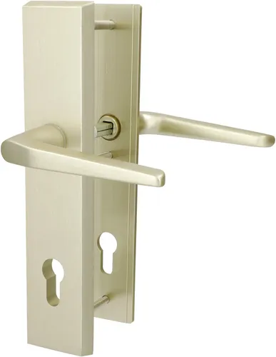 Alpertec Schutzbeschlag Tira Drücker/Drücker Aluminium neusilber 72 mm