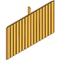 Rückwand Deckelschalung SKAN HOLZ 341 x 180 cm natur - Außenanbau: Robuste Rückwand aus nordischer Fichte mit Deckelschalung für erhöhte Stabilität und optimalen Sichtschutz, ideal für Ihren SKAN HOLZ Carport.