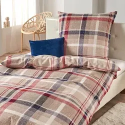 TRAUMSCHLAF Bettwäsche Rio, Flanell, 2-teilig - Bettwäsche-Sets aus hochwertigem, wärmendem Flanell für kuschelige Nächte im Winter. Atmungsaktiv und pflegeleicht aus reiner Baumwolle für optimalen Schlafkomfort.