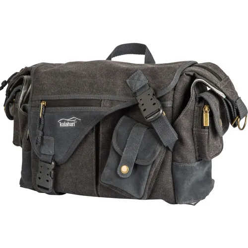 Kalahari Fototasche KAPAKO K-32 – canvas schwarz - Kameratasche aus robustem Canvas, bietet optimalen Schutz für Ihre Kamera und Zubehör, ideal für Fotografen unterwegs.