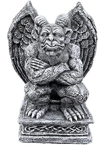Steinfigur Torwächter Gargoyle hockend frostfest wetterfest Steinguss