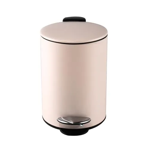 HTI living Kosmetikeimer Jannik 3 Liter Rosa Mülleimer Treteimer Edelstahl