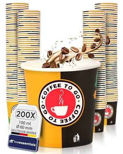 Inoverse 500 stk Pappbecher, Kaffeebecher To Go 100ml / 4oz von Inoverse