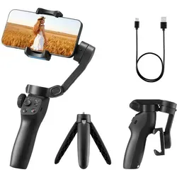 VEVOR Gimbal-Stabilisator für Smartphone - Faltbar mit Gesichtsverfolgung - Schwebestativ für Smartphones mit Gesichts- und Objektverfolgung, ideal für kreative Aufnahmen und stabile Videos. Faltbar für einfachen Transport.